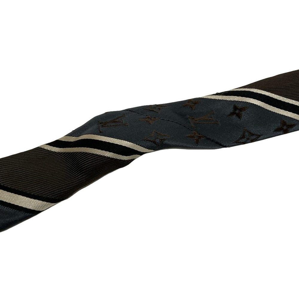 Louis Vuitton Tie Stripe Monogram Pattern Blue Br… - image 6